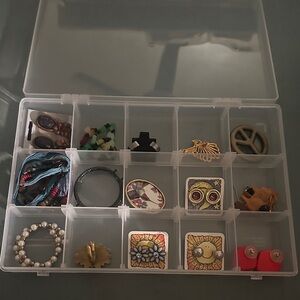 Assorted Jewelry Collection in Organizer Box